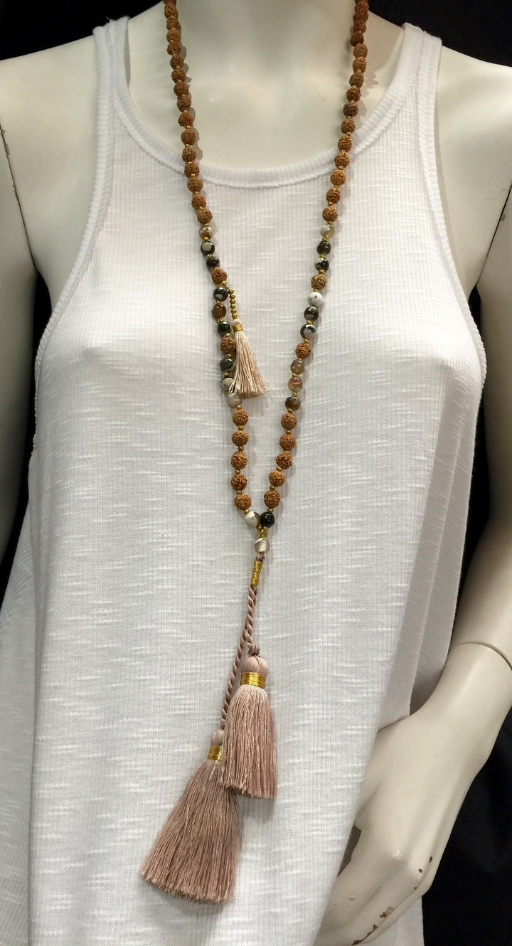 Chambala Tassel Necklace - Champagne