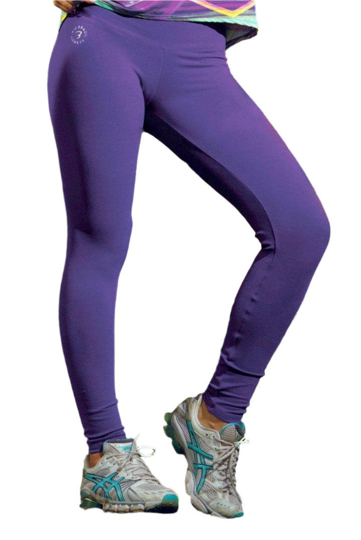 Bia Brazil Activewear Studded Pocket Legging - Grape - Front Side View
