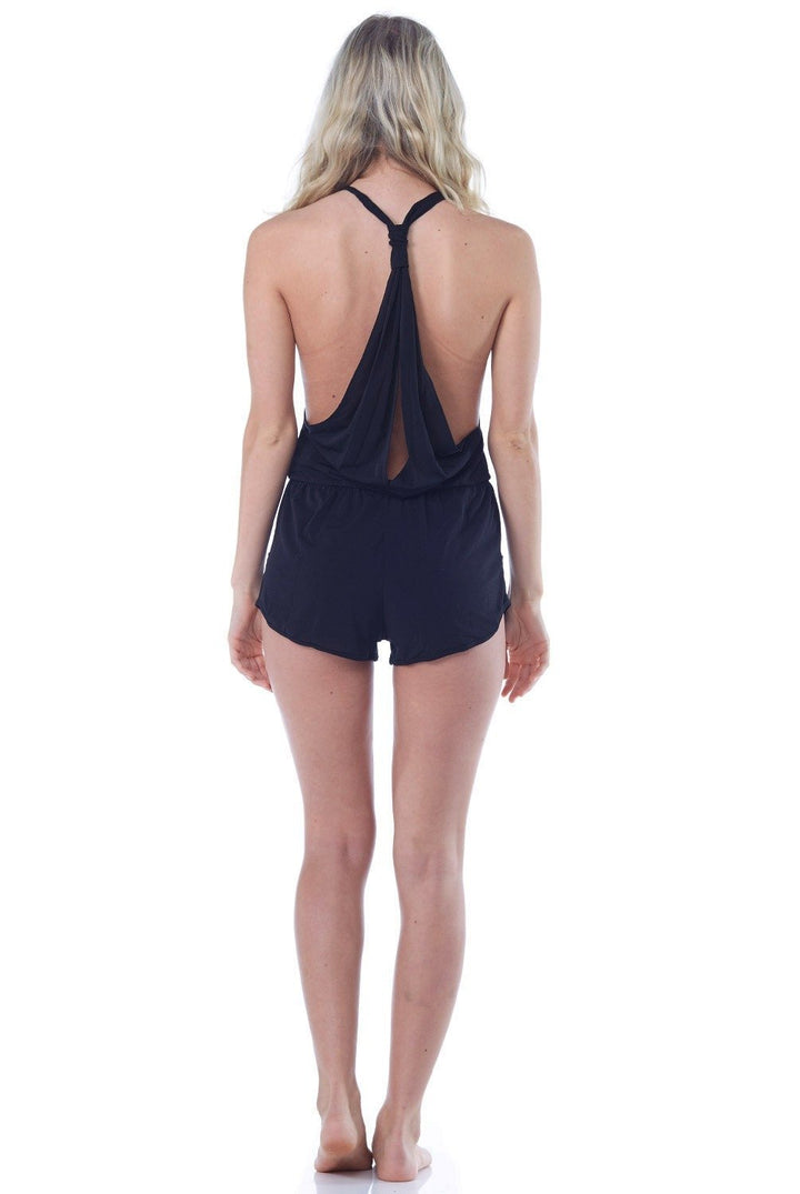Onzie Hot Yoga Jumper 109 - Black - rear view