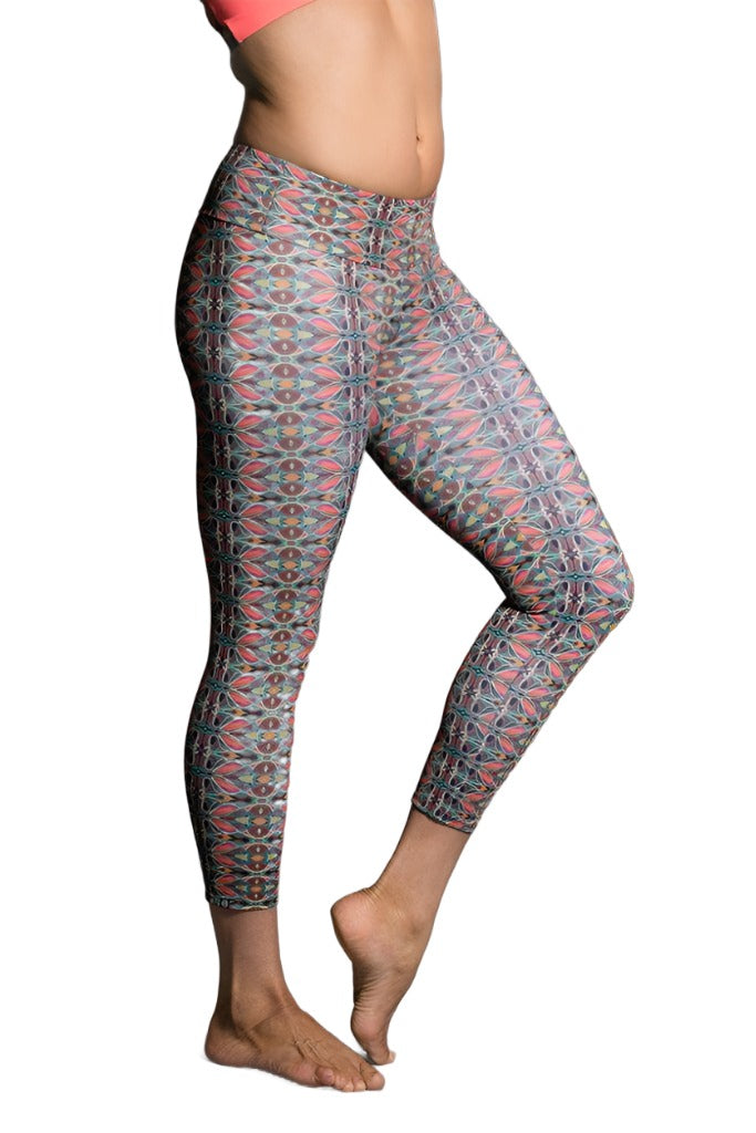 FINAL SALE Onzie Hot Yoga Capri 202 - Balinese - side view 