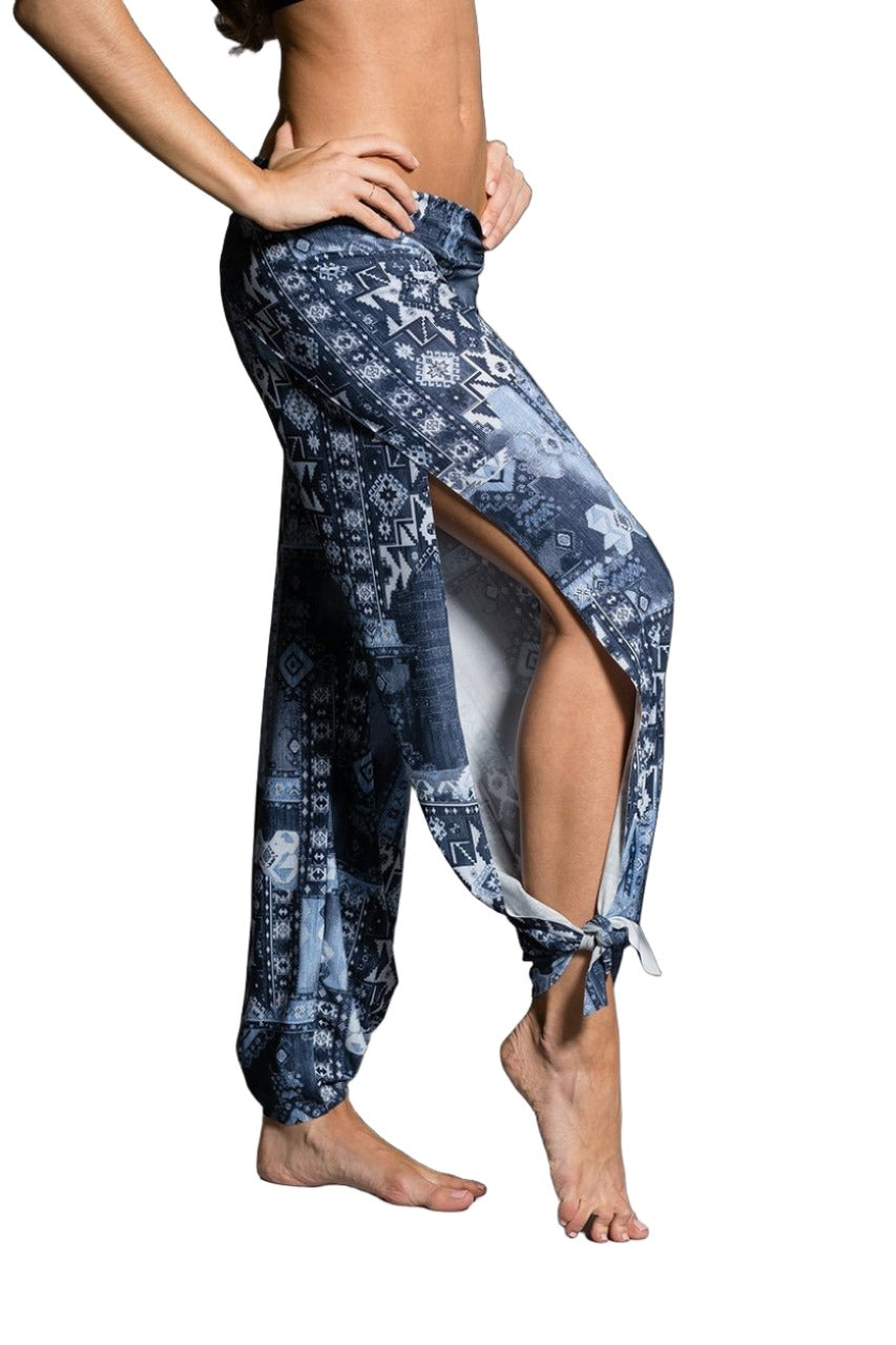 Onzie Hot Yoga Pura Vida Pant 219 - Azul - side view