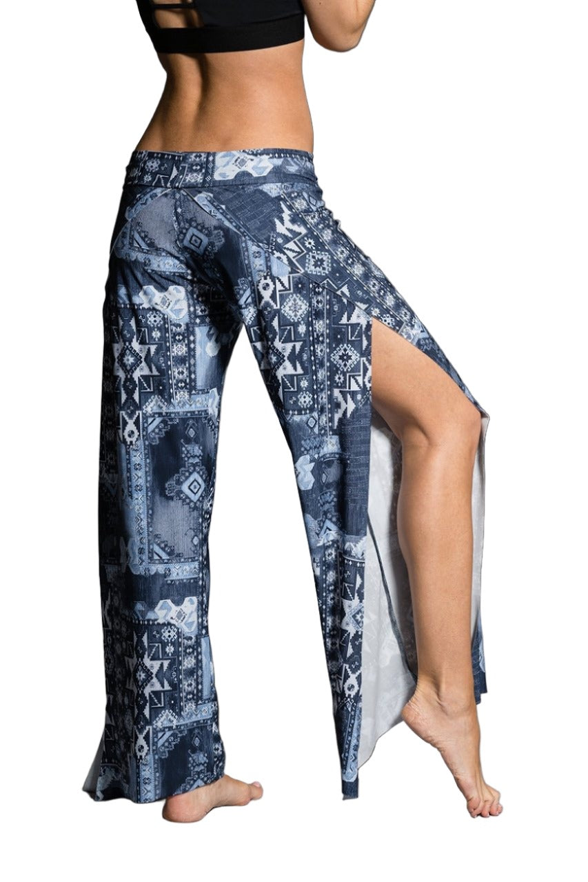 Onzie Hot Yoga Pura Vida Pant 219 - Azul - rear view