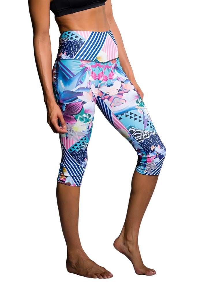 Onzie Hot Yoga High Rise Capri 259 Juicy Leaf - side view