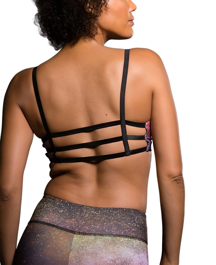 Onzie Graphic Elastic Back Bra 382 Night Falls - Back View