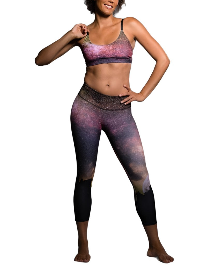Onzie Graphic Elastic Back Bra 382 Night Falls - Full View