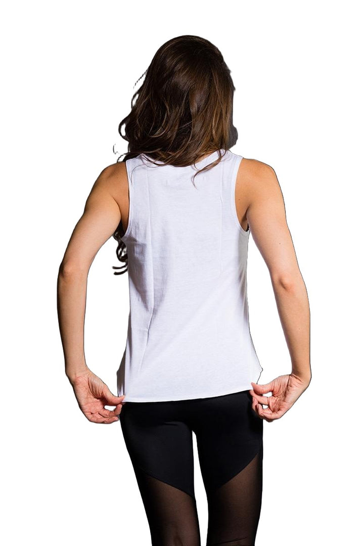 Onzie Nama Tank 370 Mandala White - rear view