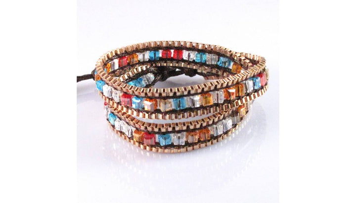 OMG Bling Hand Made Wrap Bracelet - Rose Gold