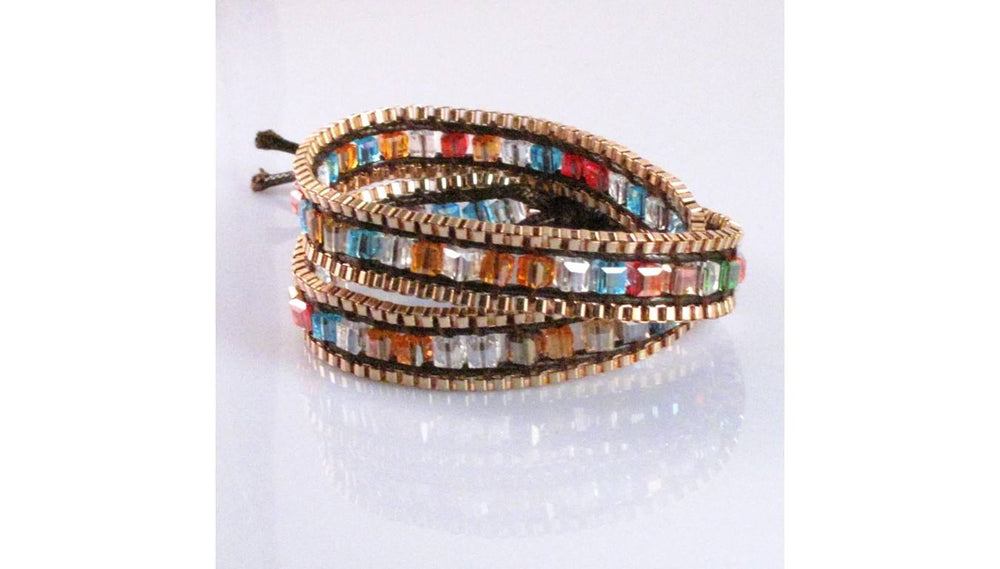 OMG Bling Hand Made Wrap Bracelet - Rose Gold