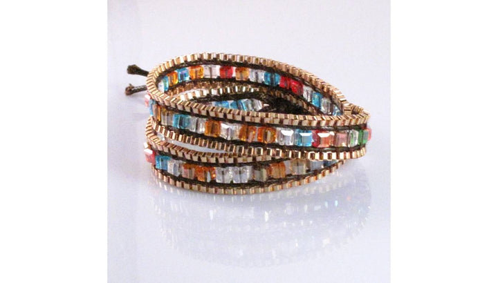 OMG Bling Hand Made Wrap Bracelet - Rose Gold