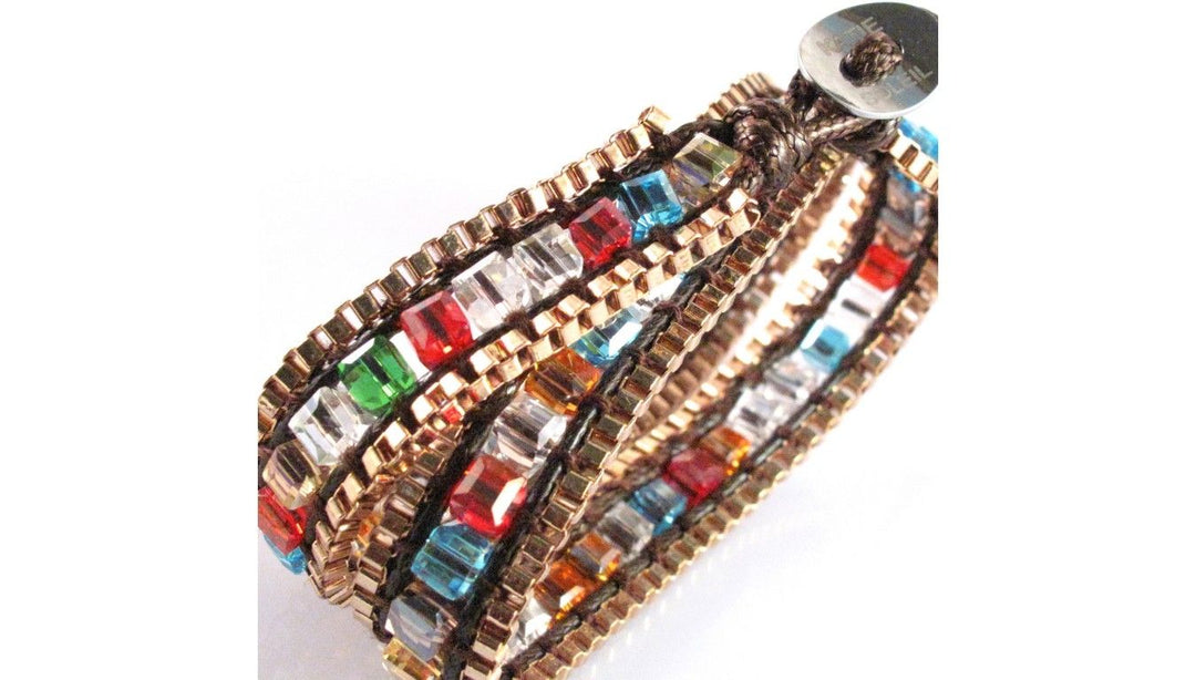 OMG Bling Hand Made Wrap Bracelet - Rose Gold