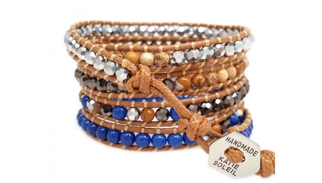 Seed Bead Double Strand Tassel Necklace - Royal