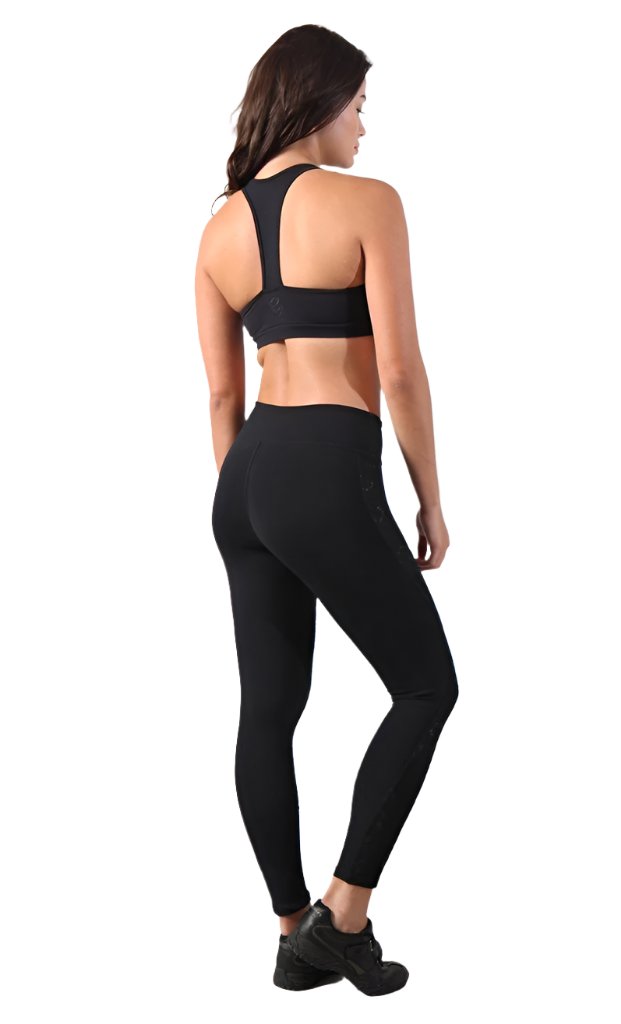 Equilibrium Lace Sara Black Legging L732  - rear view 