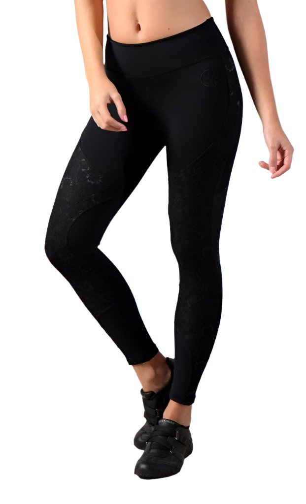 Equilibrium Lace Sara Black Legging L732  - front view