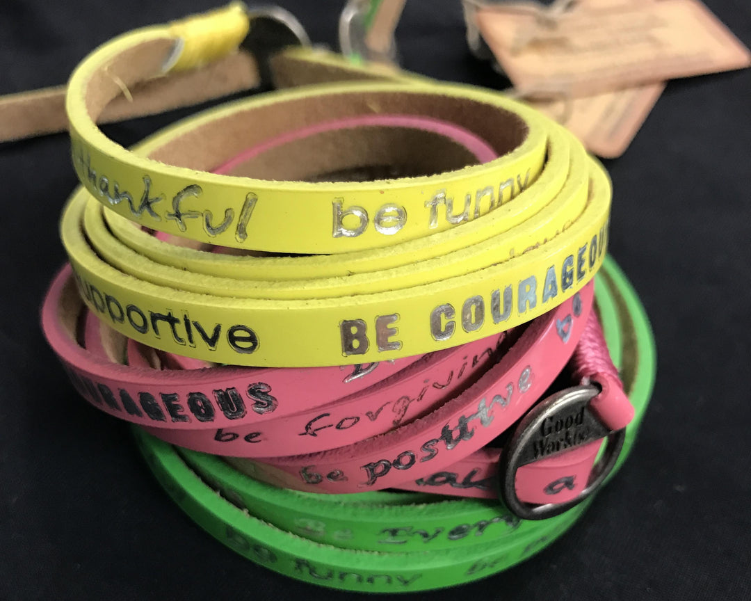 Good Works Inspirational Wrap Bracelet - Pink