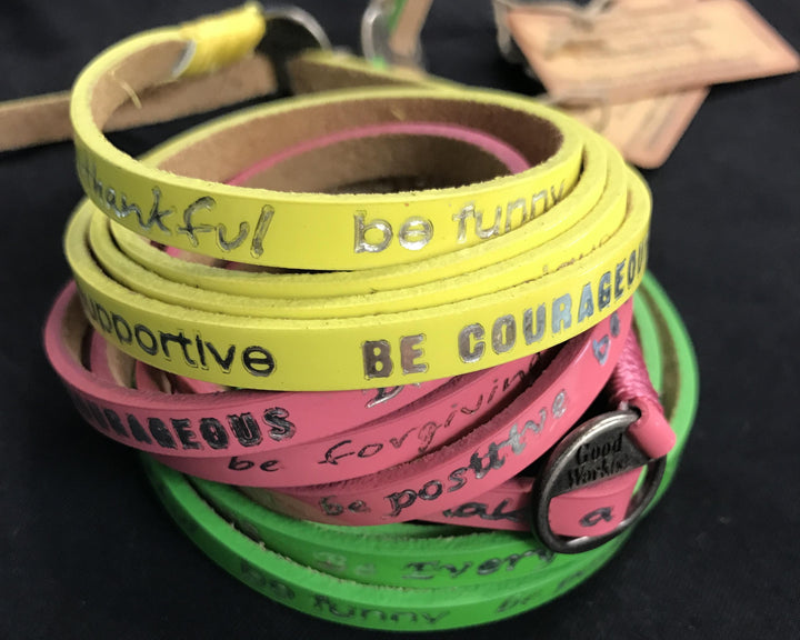 Good Works Inspirational Wrap Bracelet - Pink