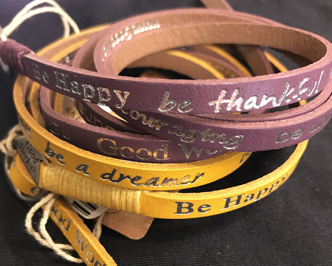 Good Works Inspirational Wrap Bracelet - Purple