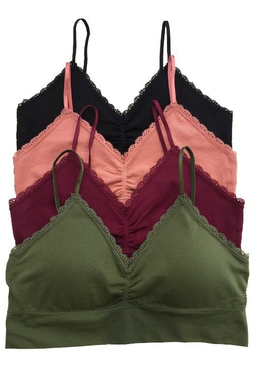 best anemone seamless lace trim bra tops