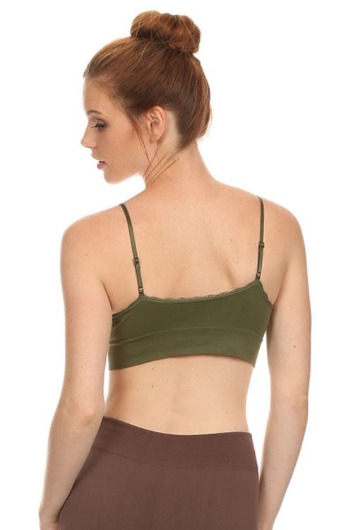 anemone seamless lace trim bra tops