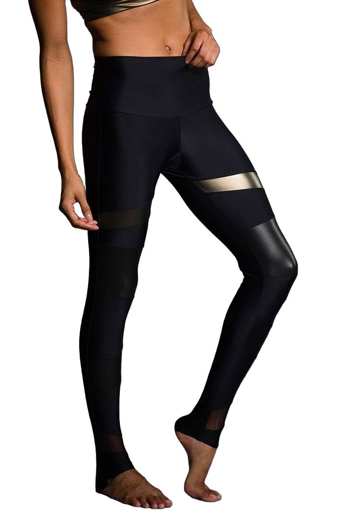 Onzie Hot Yoga High Rise Bondage Legging 280 - Khaki - side view