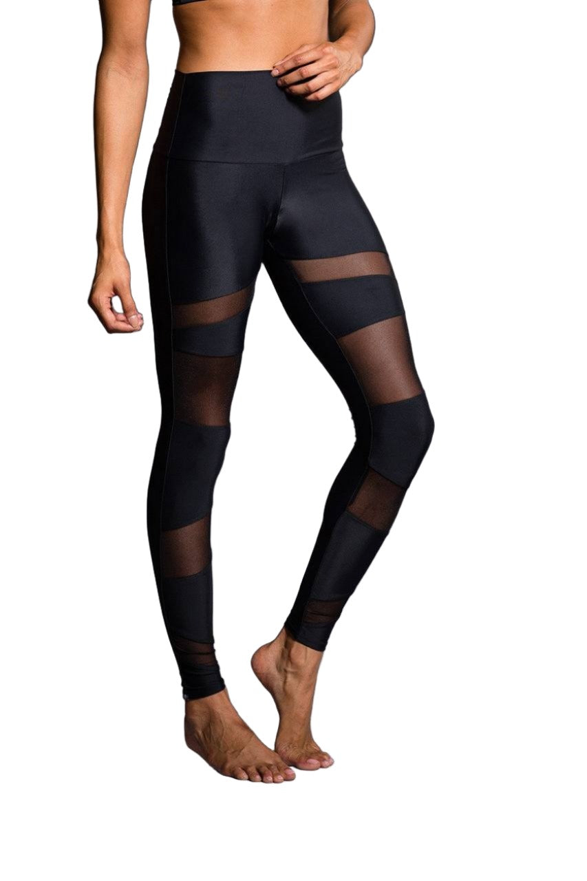 Onzie Hot Yoga High Rise Bondage Legging 280 - Black - Side View