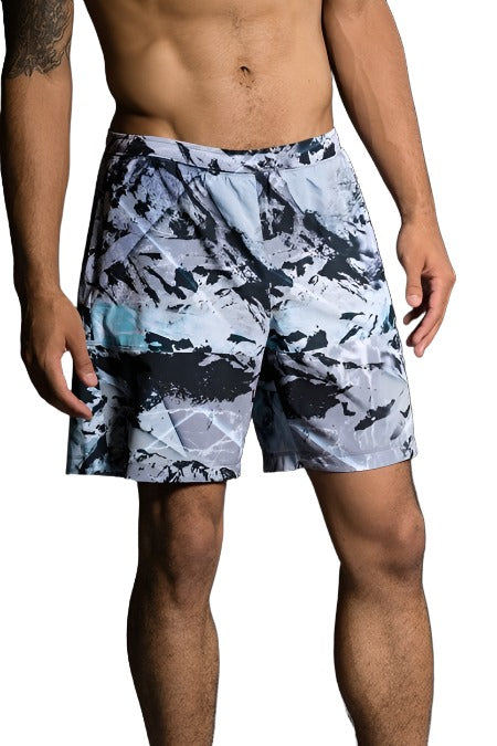 Onzie Hot Yoga Mens Board Shorts 503 - Glacier - front view