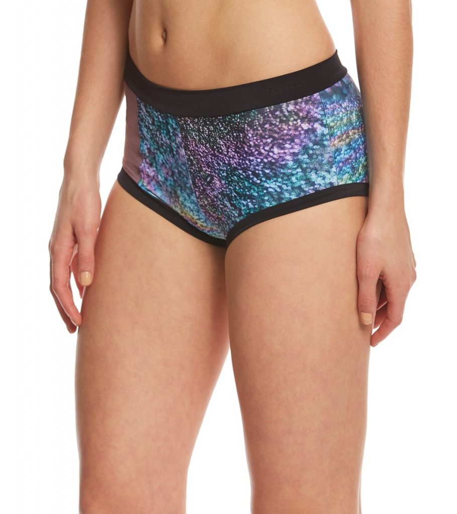Onzie Hot Yoga Wear Short Block Short 299 - Urban Rain - side view