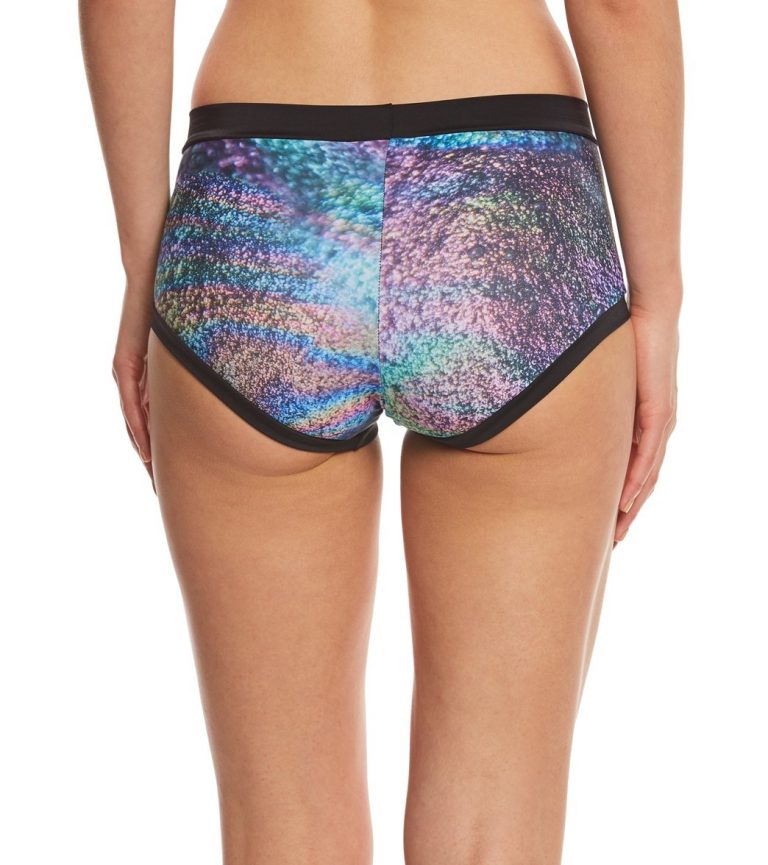 Onzie Hot Yoga Wear Short Block Short 299 - Urban Rain - rear view