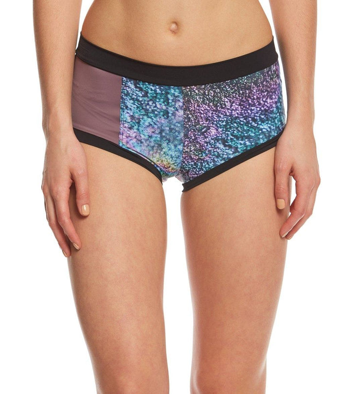 Onzie Hot Yoga Wear Short Block Short 299 - Urban Rain - front view
