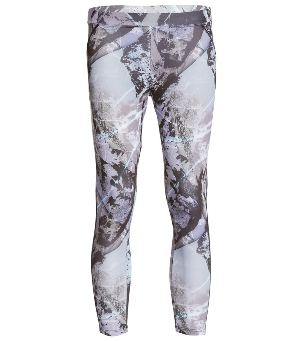 Onzie Hot Yoga Mens Legging/Capri 505 Assorted - Glacier - front view