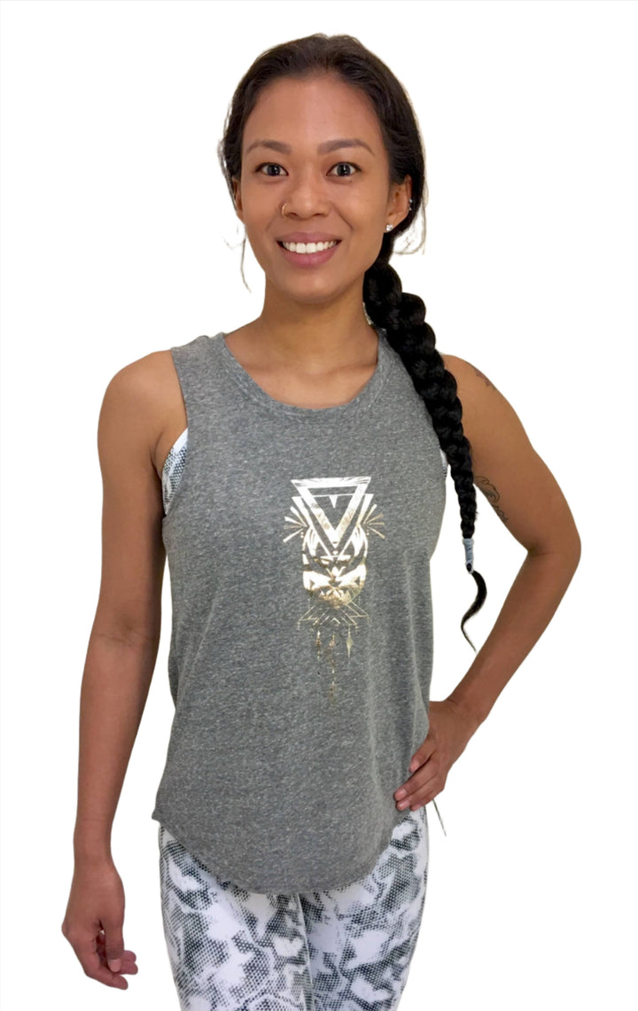 Onzie Nama Tank 370 Mantra - Grey - front view