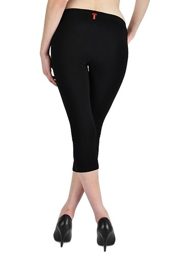 T-Party Elastic Waist Capri CJ7311 - black - rear view