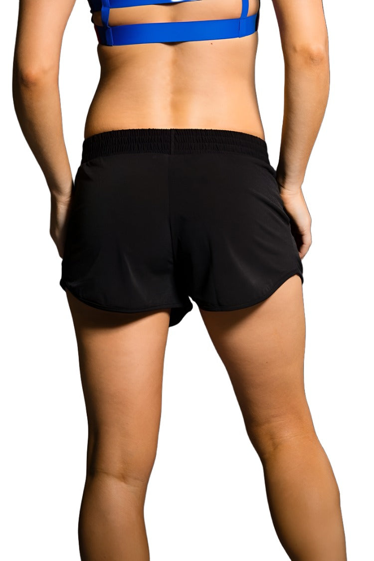 Onzie Hot Yoga Wear Retro Short 293 - Black - rear view