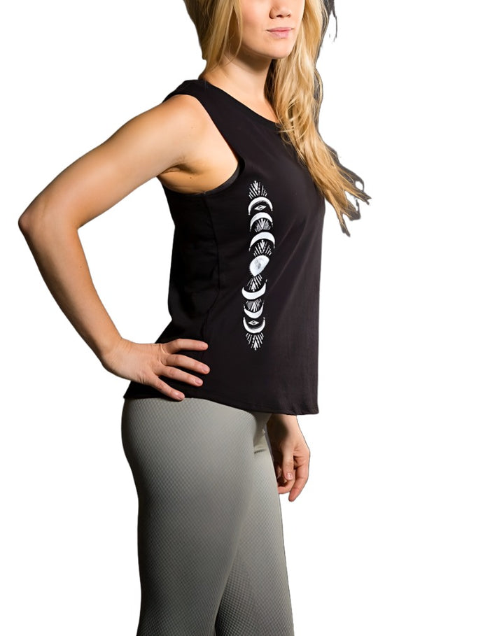 Onzie Nama Tank 370 Black Las Lunas - Black - side view