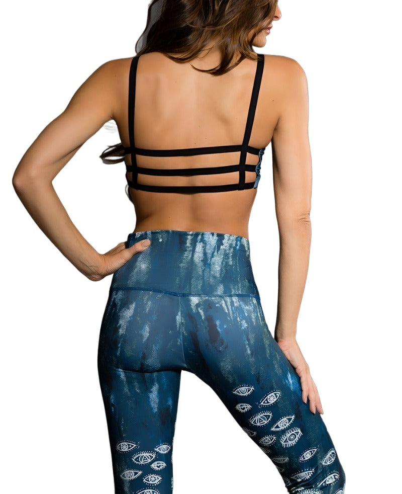 Onzie Graphic Elastic Back Bra 382 The Eye - Back View