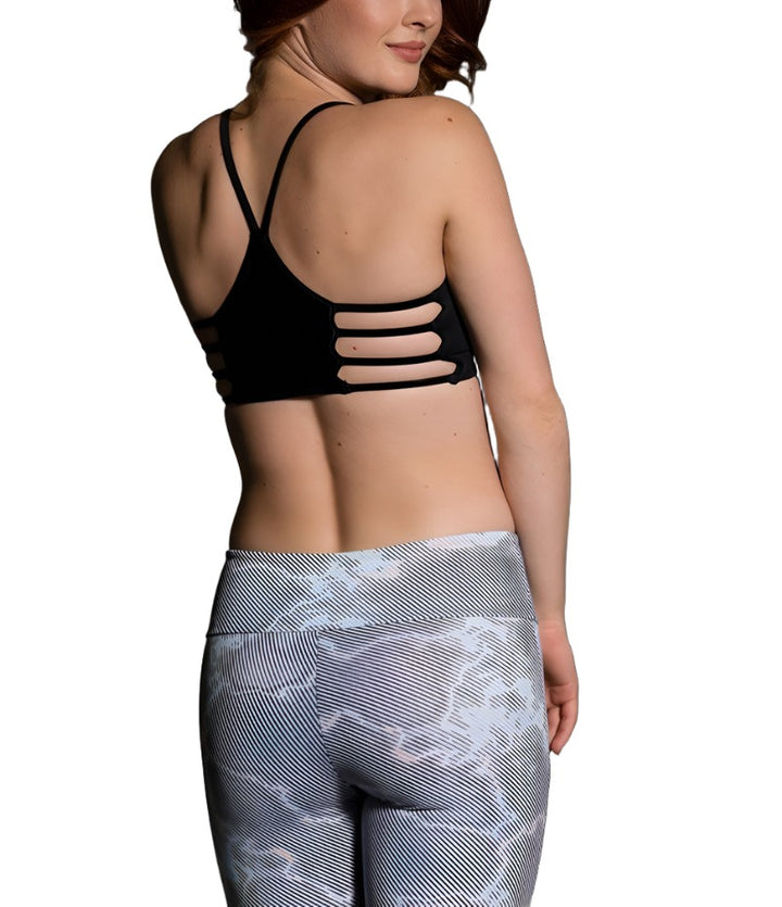 Onzie Hot Yoga Vinyasa Bra Top 399 - Black - rear alt view 1