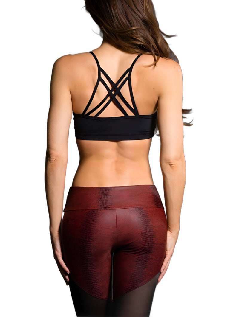 Onzie Hot Yoga Bound Bra 3023 - Black - rear view