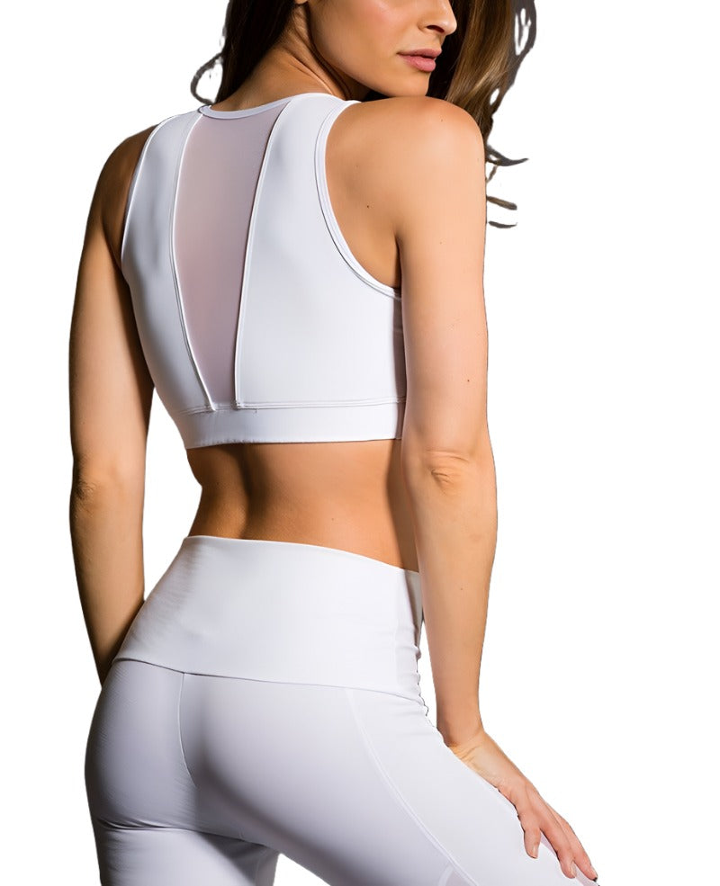 Onzie Hot Yoga Briana Bra 3641 - White - rear view