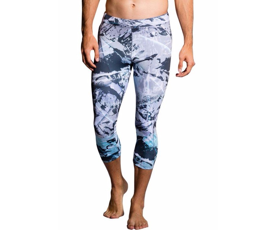 Final Sale Onzie Hot Yoga Mens Core Capri 504 - Glacier - front view