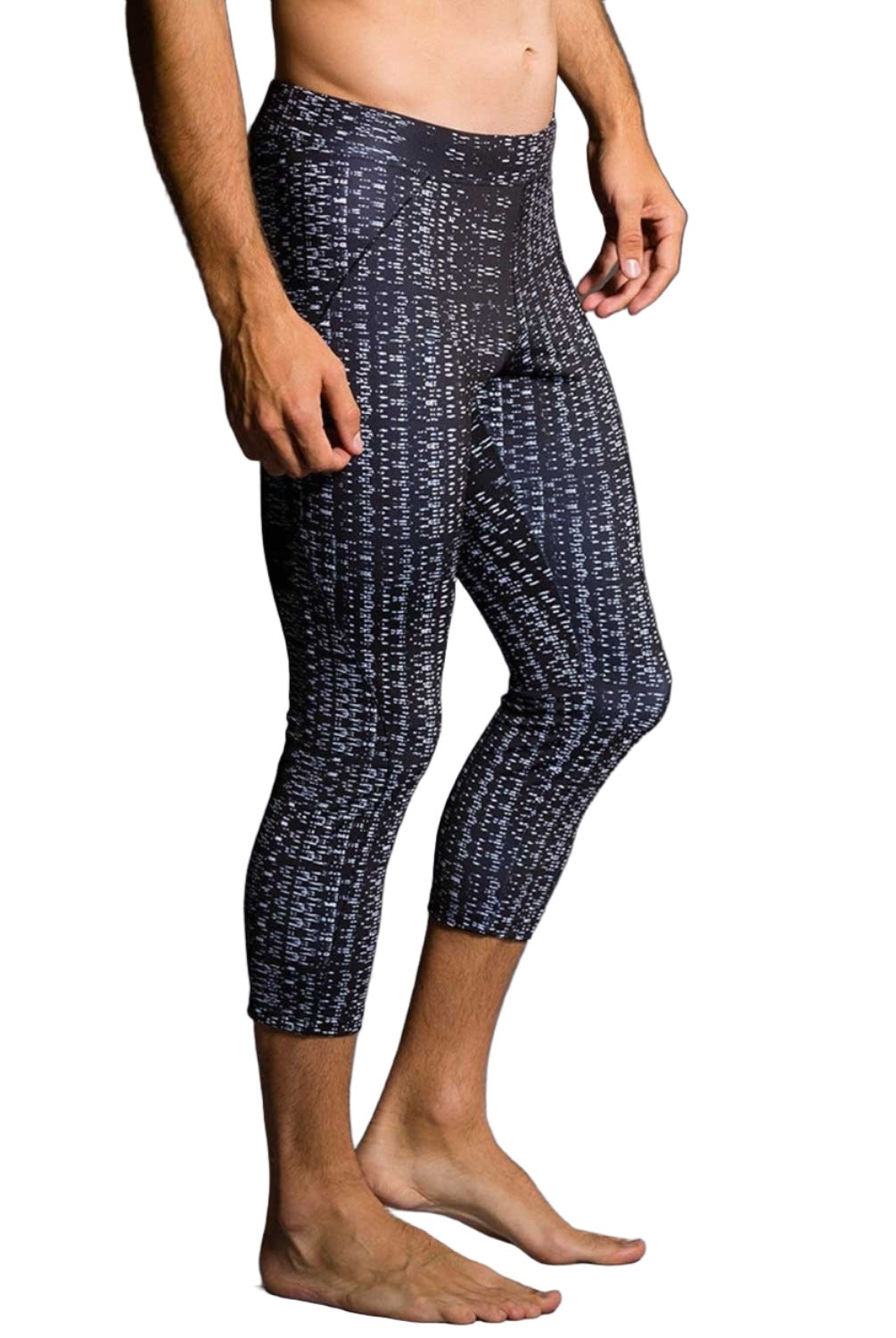 Final Sale Onzie Hot Yoga Mens Core Capri 504 - Levels - side view