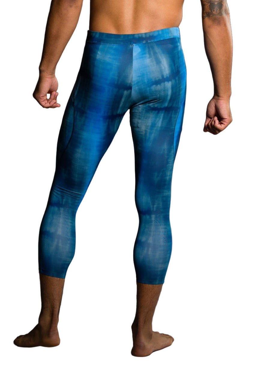 Final Sale Onzie Hot Yoga Mens Core Capri 504 - Mantra - rear view