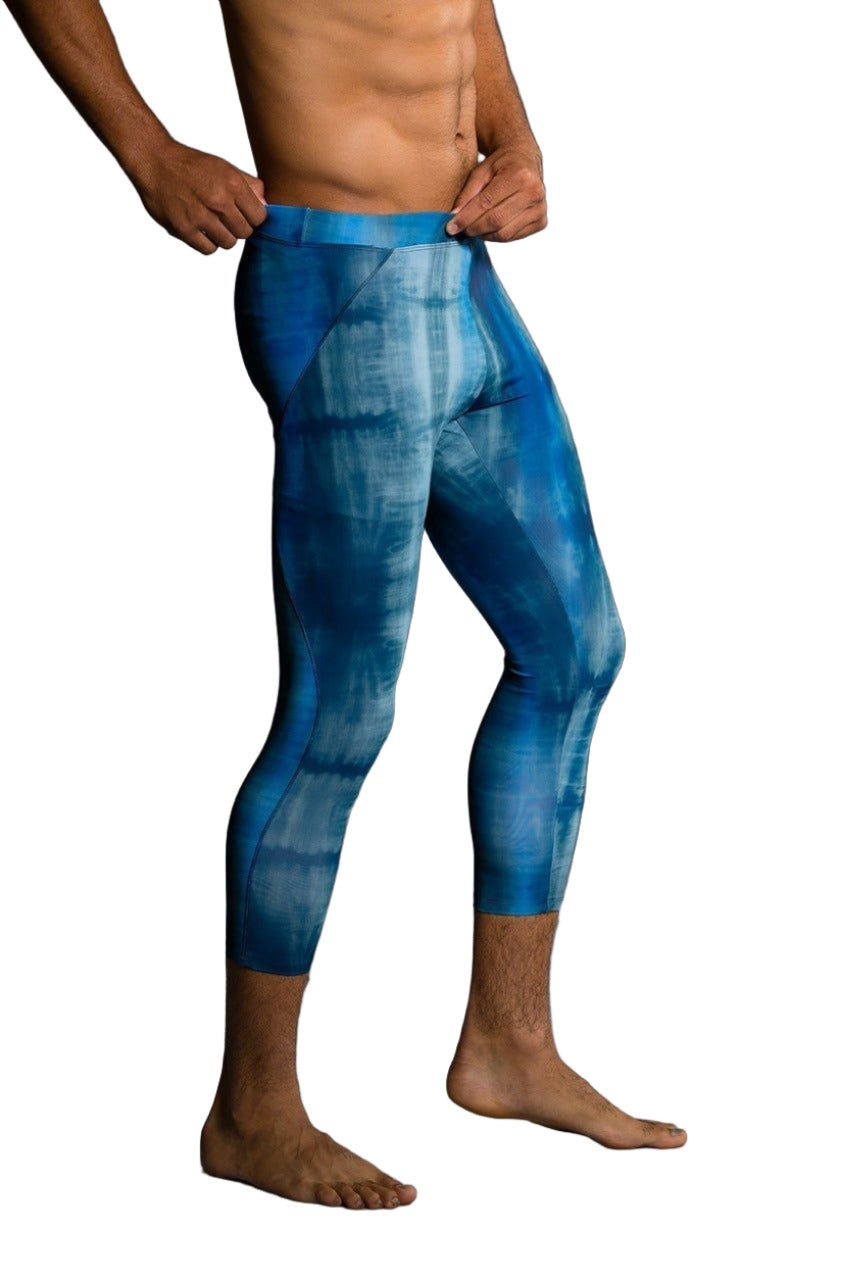 Final Sale Onzie Hot Yoga Mens Core Capri 504 - Mantra - side view