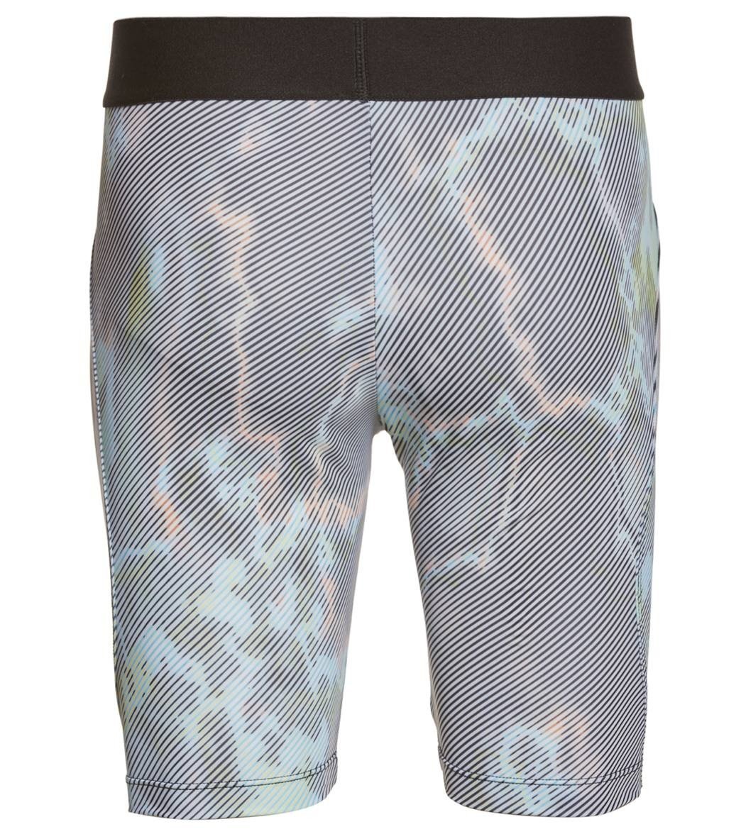 Onzie Hot Yoga Mens Fitted Shorts 508 - Techno - rear view