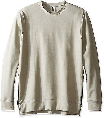 Final Sale Onzie Hot Yoga Mens Crew Neck Pullover Long Sleeve 703 Khaiki - Khaki - front alt view  
