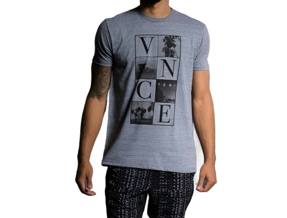 Onzie Mens Graphic Tee Shirt 704 - Grey - front view