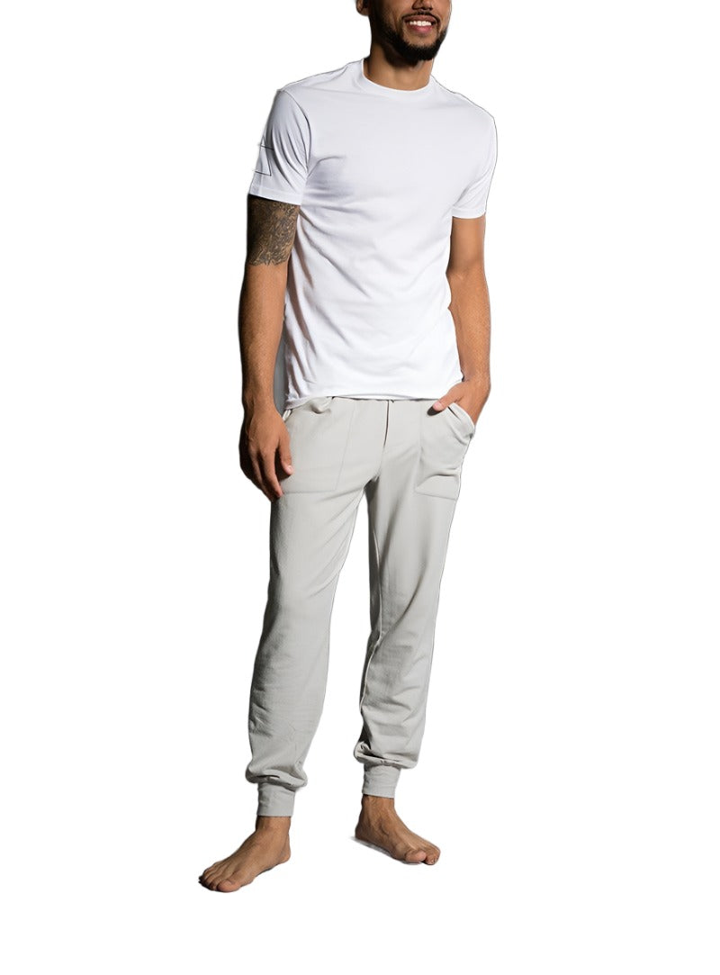 Final Sale Onzie Hot Yoga Mens Sweat Pant 506 - Khaki - front alt view