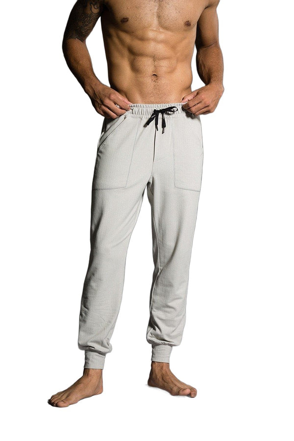 Final Sale Onzie Hot Yoga Mens Sweat Pant 506 - Khaki - front view