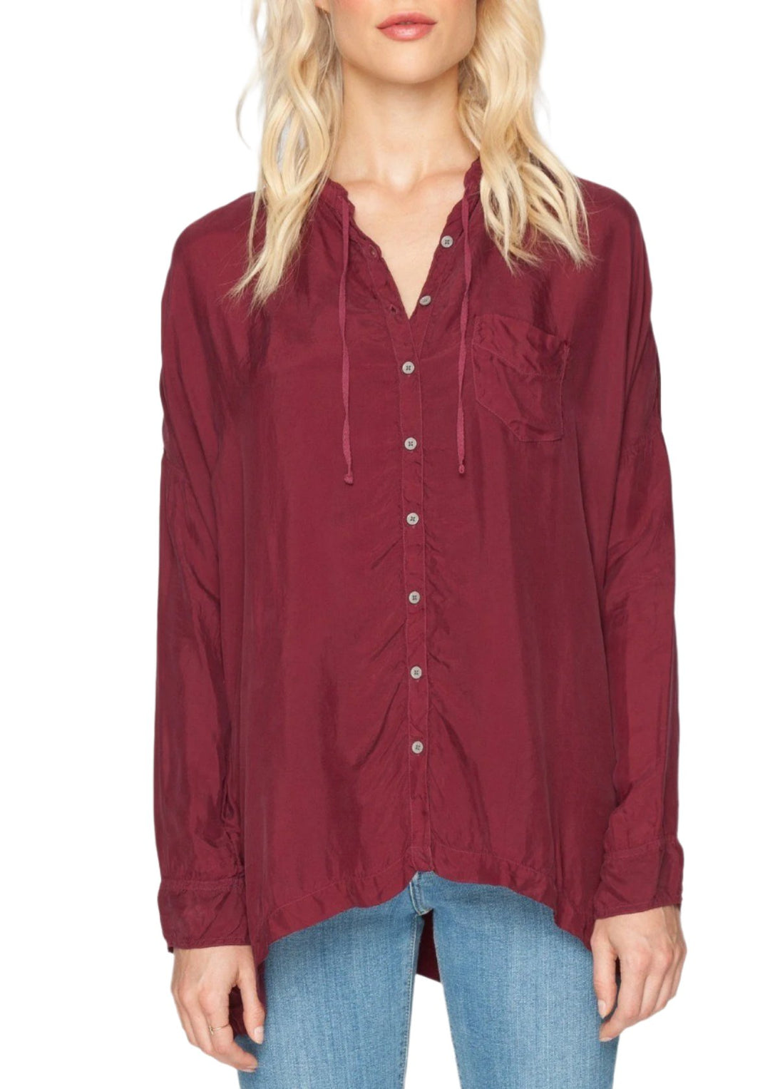 Johnny Was/Pete & Greta Paige Button Down - Berry Sangria - Front View
