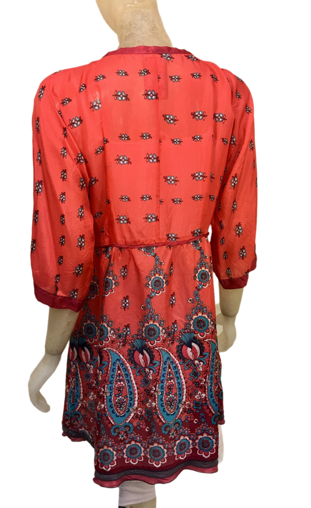 Johnny Was Cherry Silk Top - rear view