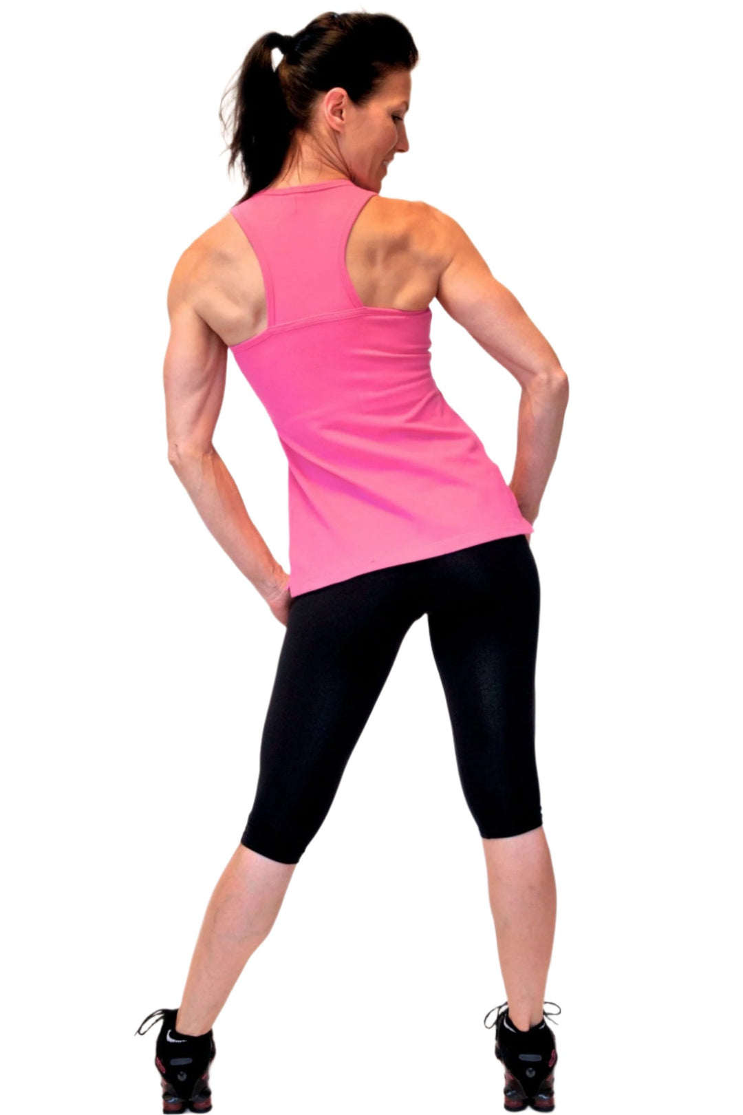 One Step Ahead Wrap Tank 20208L - Fuschia - rear view