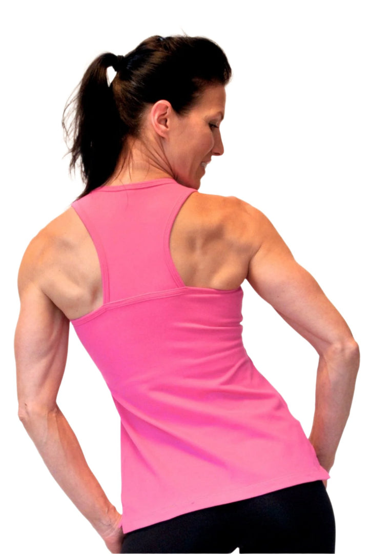 One Step Ahead Wrap Tank 20208L - Fuschia - rear view